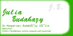 julia budahazy business card